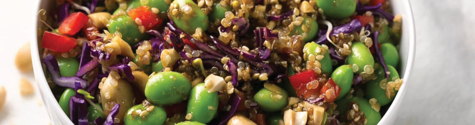 ensalada edamame quinoa