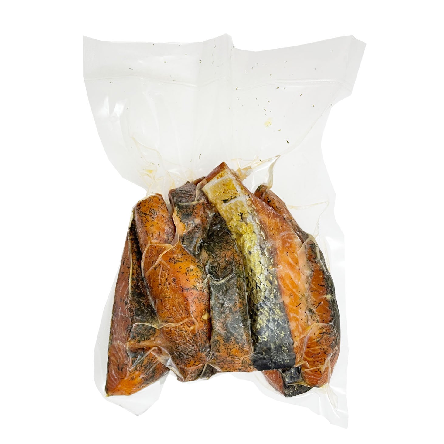 10 Porciones de salmón ahumado en caliente eneldo 1Kg