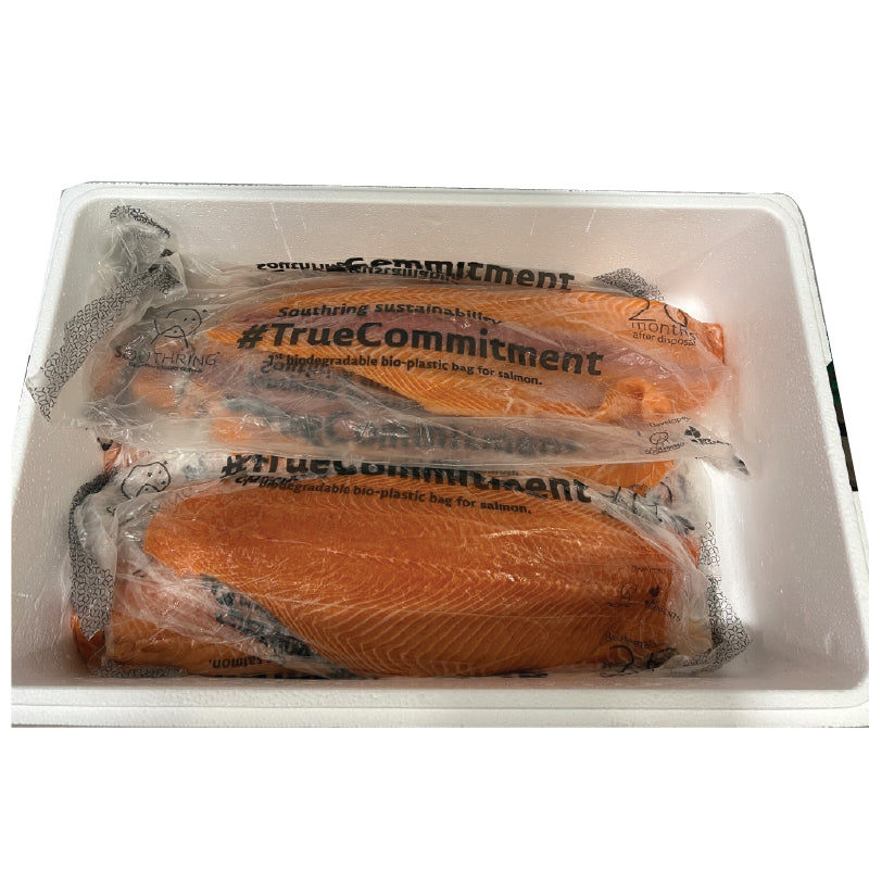 Caja Salmón Premium sin piel fresco (trim E)