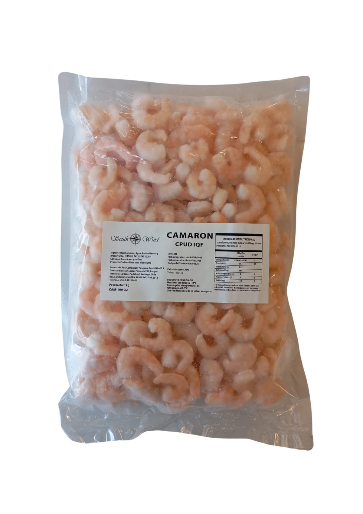 Camarón Cocido Very Small 100/150 Ecuatoriano (1kg)