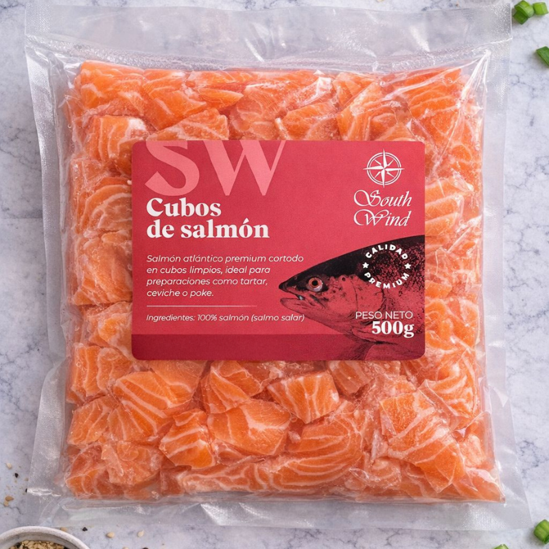 Cubos de Salmón Atlántico Premium (500g)