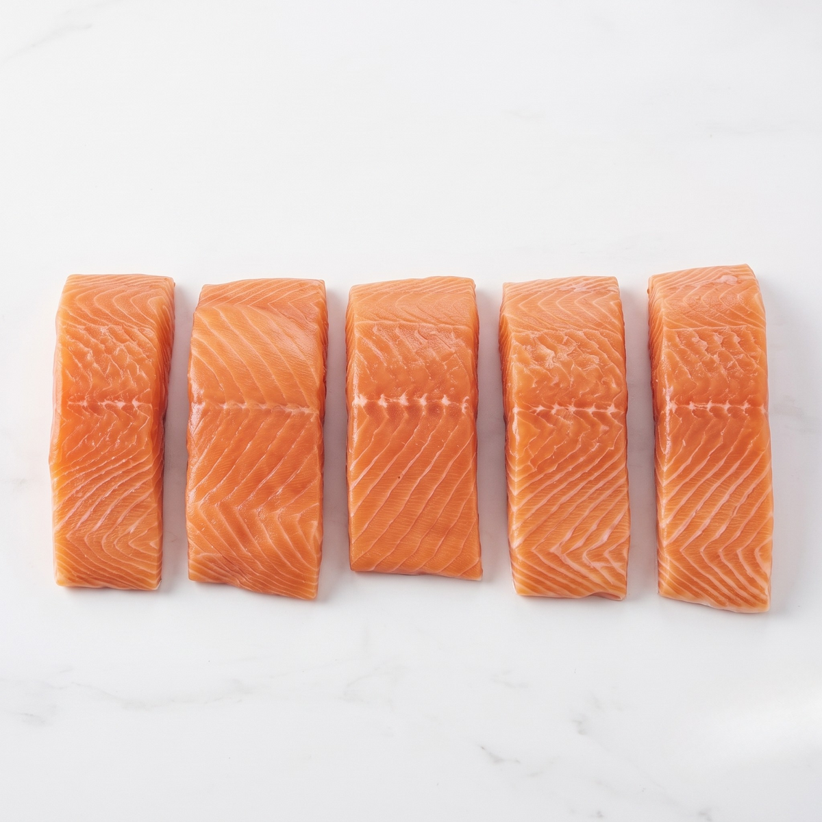 Pack 5 Porciones de Salmón Atlántico Sin Piel Congelado (230g)