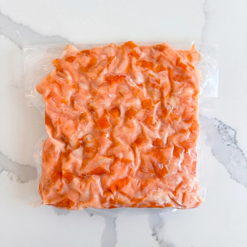 Recorte Salmón ahumado en frío 1Kg semi-desmenuzado