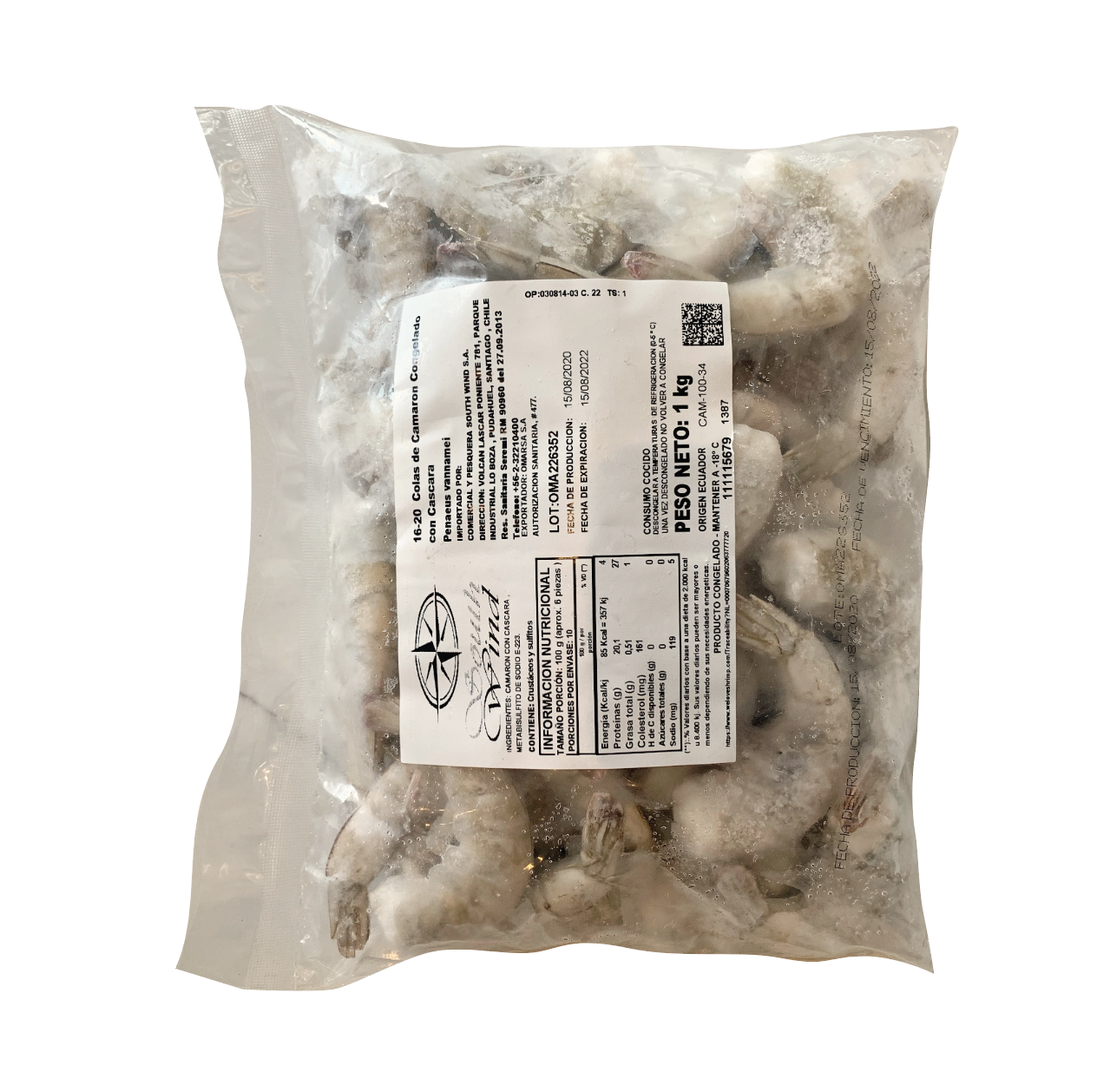 Camarón 16/20 con cascara