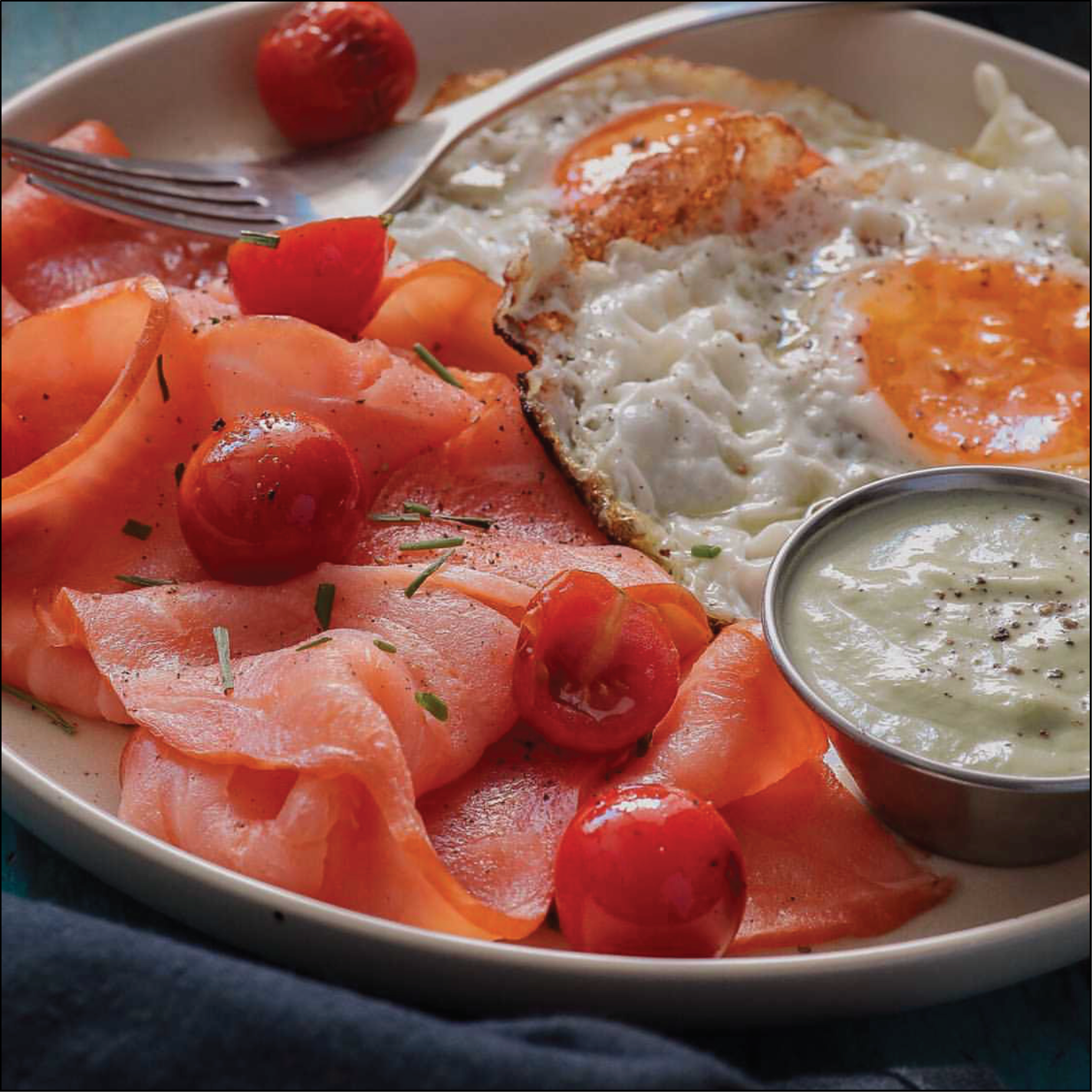 Salmón ahumado en frío corte Bacon