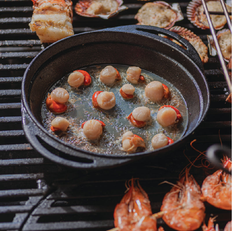 Ostión carne con coral